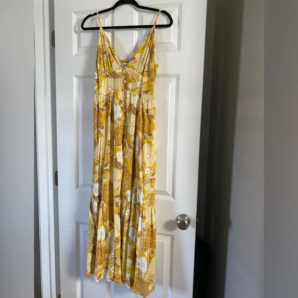 Abercrombie & Fitch yellow floral maxi dress - Picture 1 of 5